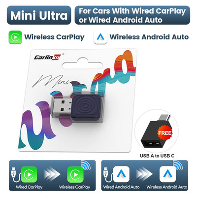 CarlinKit 5 Mini ULTRA Kabellos Apple CarPlay & Android Auto Wireless 2026 NEU