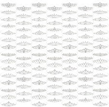 Sparkling Rhinestone Tiaras Bulk Set for Women Girls Princess