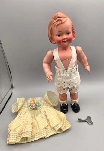 Vintage Celluloid Wind Up Doll Germany DBGM - Picture 3 of 7