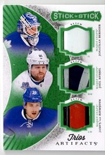 2015-16 Upper Deck Artifacts Stick to Trios Green Jonathan Bernier/Phil