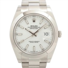 Rolex Datejust 41 126300 SS SS AT quadrante bianco 2 collegamenti aggiuntivi