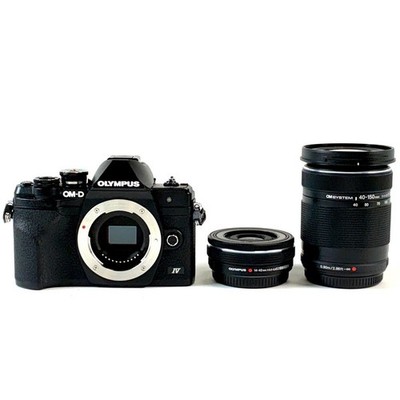 Olympus OM-D E-M10 Mark IV Spiegellose Kamera 14-42mm / 40-150mm Schneller...