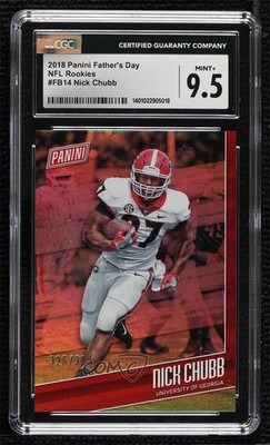 2018 Panini Father's Day NFL Rookies /399 Nick Chubb #FB14 CGC 9.5 Mint+ RC 1b9