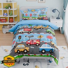 Kids Twin Transportation Comforter Set, 3pc, Boys Bedding