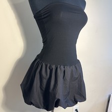Kimchi Blue by Urban Outfitters Strapless Black Bubble Hem Mini Dress Size M