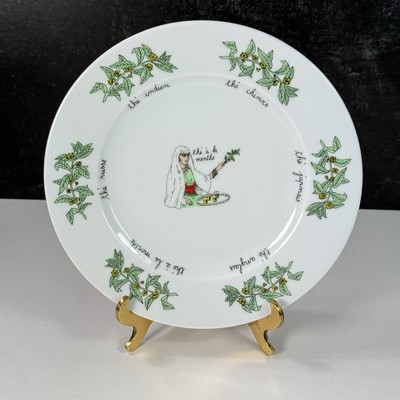 Porcelaine de Sologne Tea theme 7 1/4'' dessert/salad Plate Limoges French
