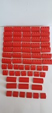 Alte Lego Schräg- und Firststeine, 62 Steine in rot in 4 verschiedenen Formen