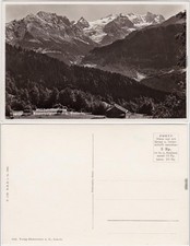Cuernos de bagel Hohfluh Hasliberg, glaciar Rosenlauigletscher y cuernos meteorológicos 1939