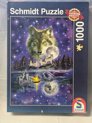 Schmidt Wolf im Mondschein 1000 Teile Puzzle 58233 komplett