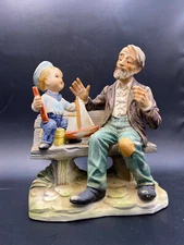 Norleans Japan Grandson and Grandpa Figurine