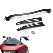 Aluminum Split Windshield Center w/ Side Trim Fit For Harley Davidson Road Glide