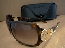 Women BLVGARI Brown & Gold Authentic Sunglasses in BLVGARI Case Made in Italy