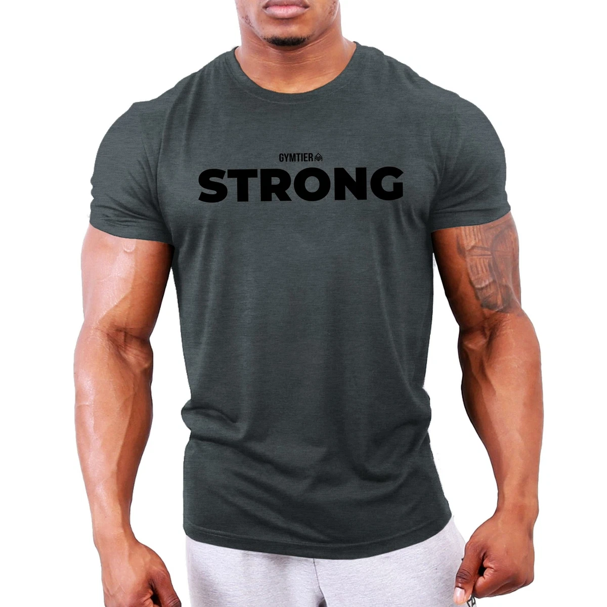 Strong - Men's Bodybuilding T-Shirt | Gym Training Vest Top by GYMTIER