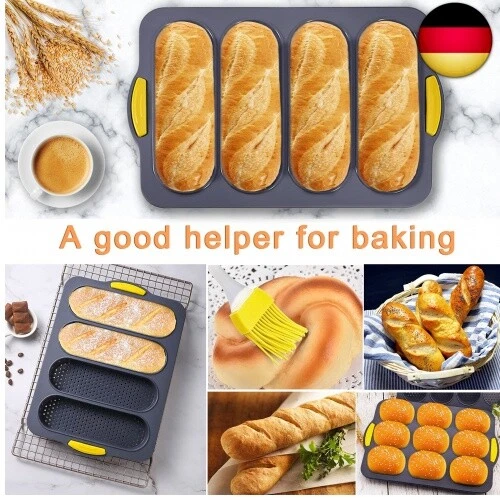 Frasheng Silikonform Brotbackform,2pcs Baguette Backform,Mini Baguette - Bild 4 von 7