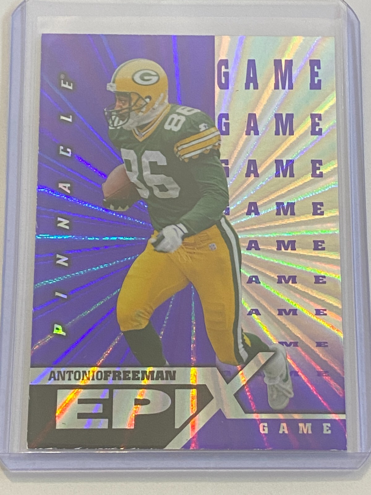 🏈 1997 Pinnacle Football Epix Purple Insert Card #E7 Antonio FREEMAN 🏈