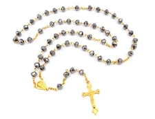 Silver and Gold Rosary by J.C. Walsh & Sons- Made In Ireland #RM107