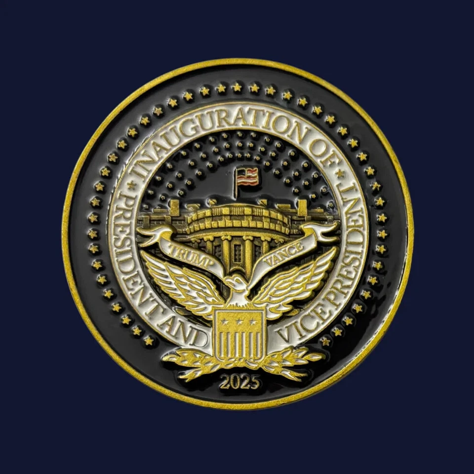 Moneda Desafío Inauguración Presidencial 2025 Donald Trump y JD Vance Foto 3 de 4