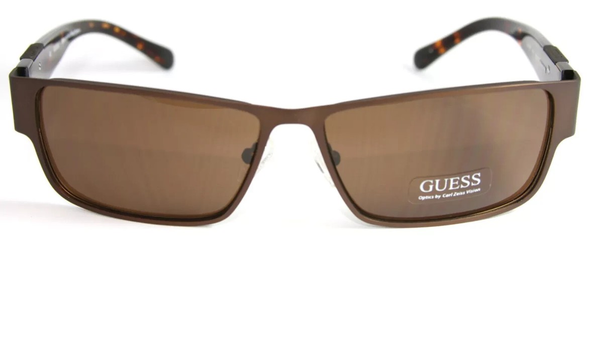 Men's Guess Sunglasses GU6766-BRN-1 Brown Tortoise Rectangular NEW