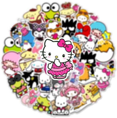 200 piezas pegatinas para dibujos animados de anime Cinnamoroll Hello Kitty Kuromi envío gratuito - Imagen 11 de 11