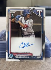 2024 Bowman Chrome Chandler Pollard 1st Prospect Autograph Auto #CPA-CP Rangers