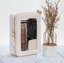 Transparent Makeup Bag With Zipper and Handle. Travel Bag.