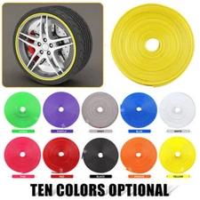 Car Wheel Hub Rim Edge Protector Ring Tire Guard Sticker Line Rubber Strip 26Ft