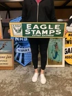 Antique Vintage Old Style Sign Eagle Stamps Made USA