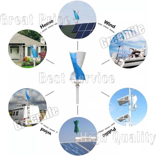 800W Wind Turbine Generator MPPT DC 12V 24V 48V Inverter Hybrid Controller Kit - Picture 20 of 25
