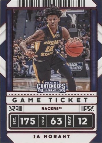 2019 Panini Contenders Draft Picks #2 Ja Morant Game Day Ticket | eBay