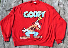 Vintage Goofy Disney Red graphic Sweatshirt Size XL USA Made