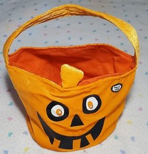 Dan Dee Collector  s Choice Happy Halloween Pumpkin Sounds Light Plush Basket Vtg