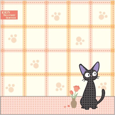 Kiki's Delivery Service Mini Hand Towel (Waffle Jiji ) 25×25cm Studio Ghibli New