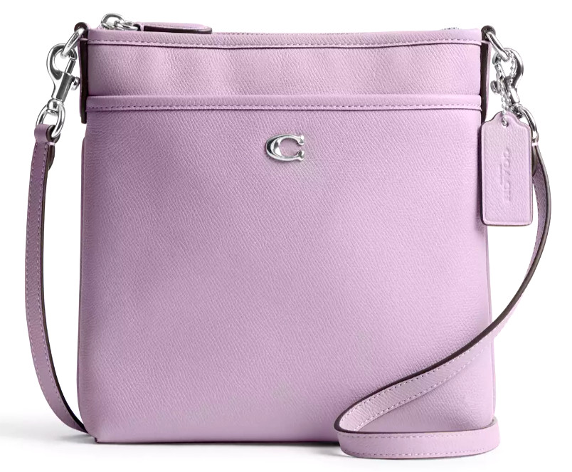 Coach Kit Messinger Crossbody Bag - CC526 Soft Purple Crossgrain Leather - NWT
