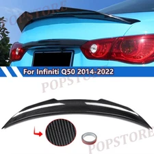 New Rear Trunk Spoiler Wing Carbon For 2014-2022 Infiniti Q50 JDM PSM STYLE