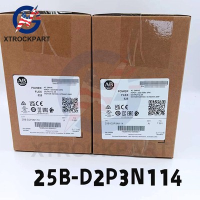 AB 25B-D2P3N114 PowerFlex 525 0.75kW 1Hp AC Drive New Sealed Allen Bradley TX