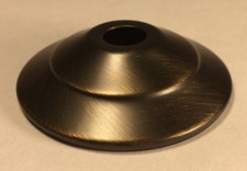 New 3" Solid Spun Brass Vase Lamp Cap, Vase Plate, Antique Brass Finish 607A