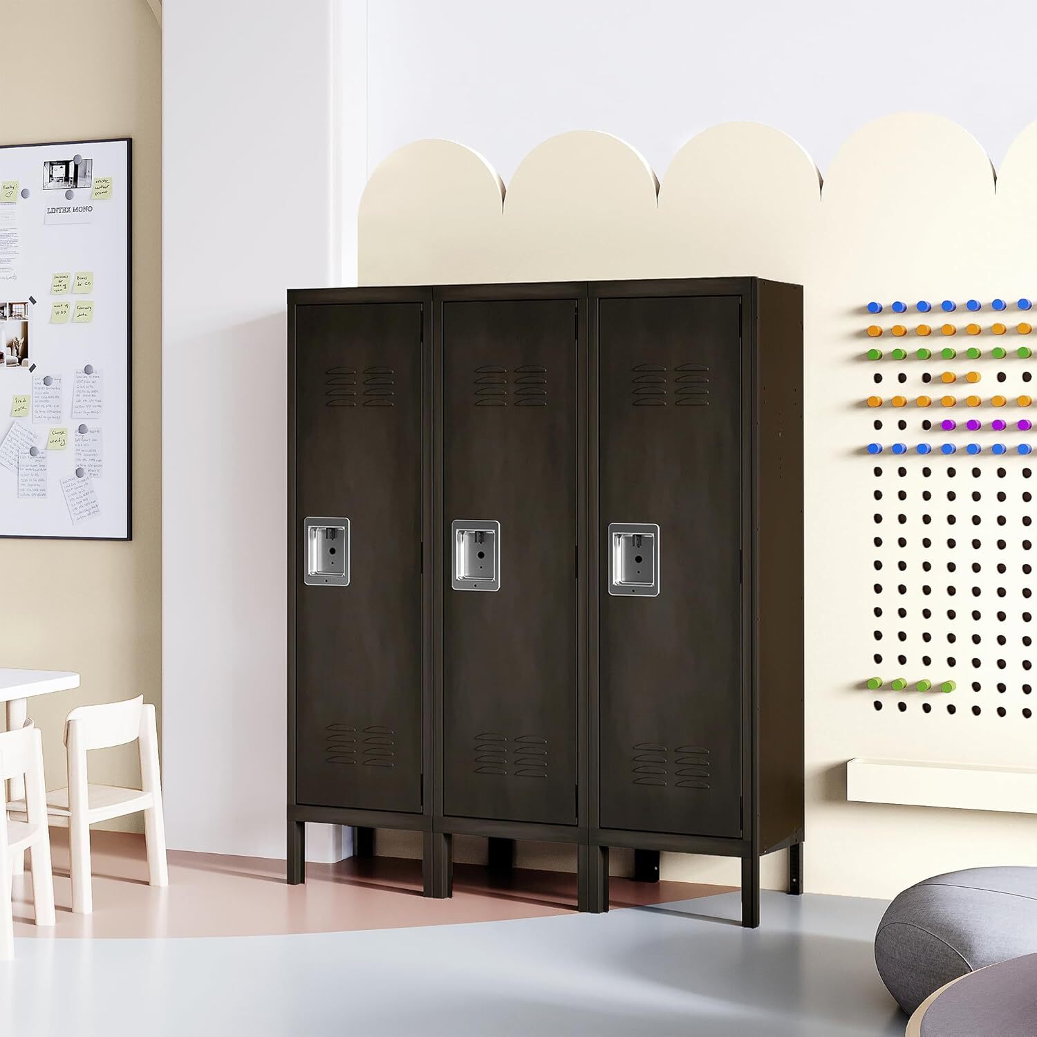 Metal Storage Locker, Lockable Employees with Door 55" Height Steel Locker