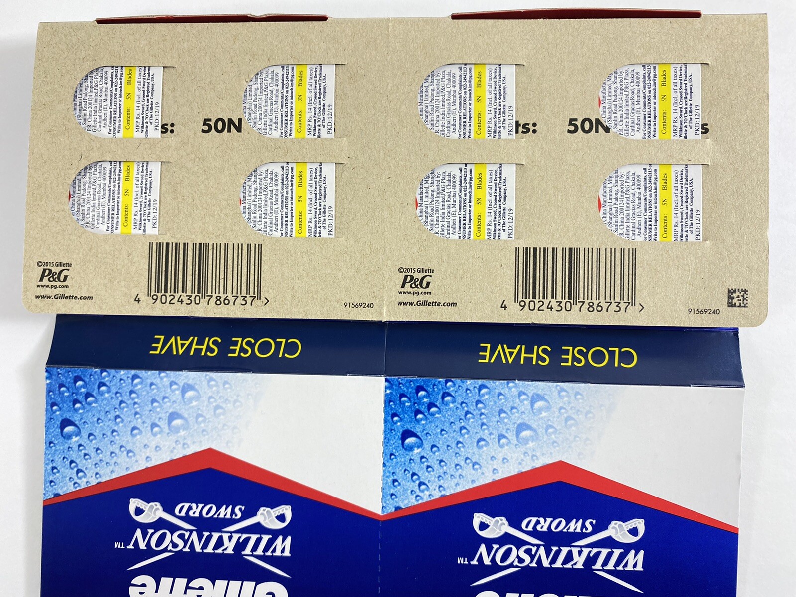 25PC GILLETTE WILKINSON SWORD SHAVING BLADES Double Edge Safety Razor Blades