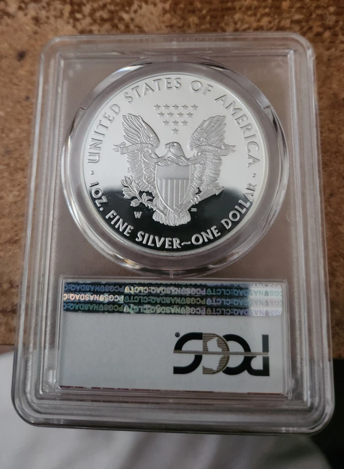 2016-W (2019) PCGS PR70DCAM Silver Eagle - Lettered Edge WP Mint Hoard - Image 2 of 2