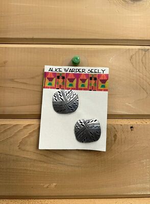 Vintage Metal Craft Fashion Buttons 2 Pack Alice Warder Seely Art Deco