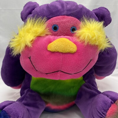 Vtg 2000 Y2K Stuffins Purple Rainbow Monkey Gorilla 13'' stuffed animal plush toy