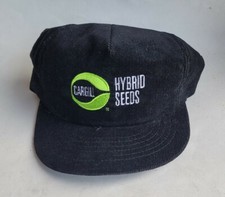 VTG Cargill Hybrid Seeds Corduroy Black Snapback Hat Cap Adjustable Swingster US
