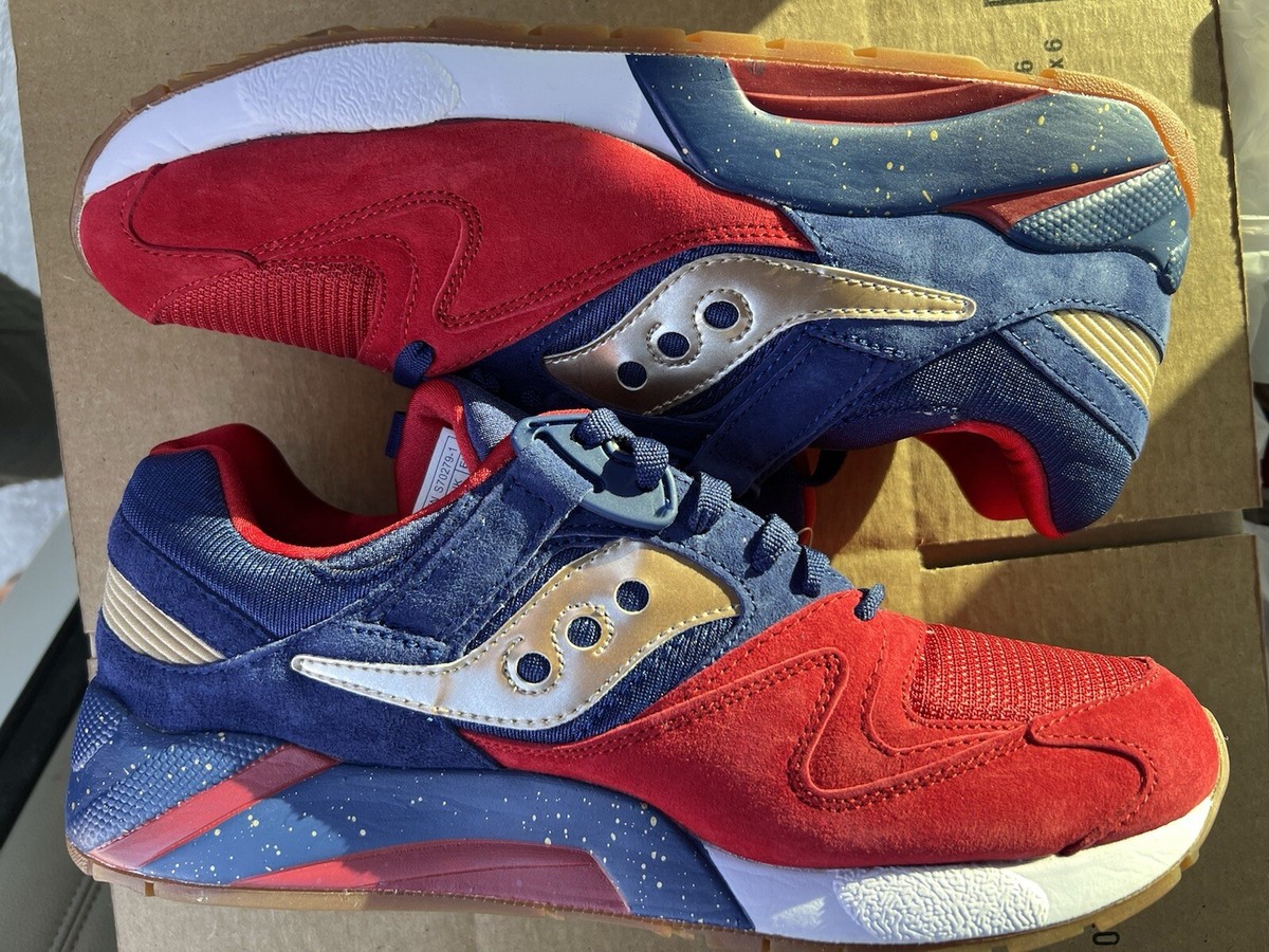 Saucony Grid 9000 Sparring European Exclusive Navy/Red Shoes 