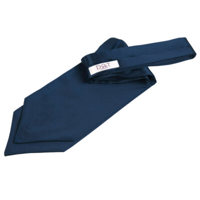  Marineblaue selbstbindende Herrenkrawatte Satin schlicht einfarbig lässig formelle Hochzeit von DQT