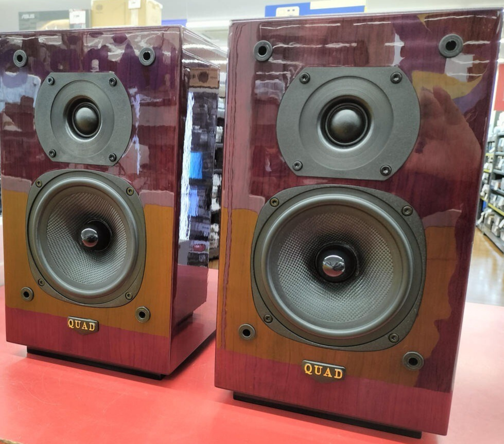 QUAD 77-11L / 2 Way Bookshelf Speaker System Left and Right Pair