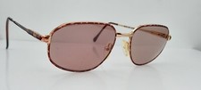 Vintage BerDel Donald Tortoise Gold Oval Metal Sunglasses Italy FRAMES ONLY