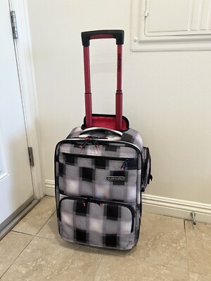 BURTON IXION SYSTEM CHECKERED LUGGUAGE WHEELED BAG CARRY ON