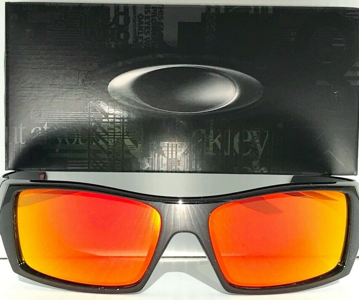 NEW Oakley GASCAN Black Shiny POLARIZED Galaxy Ruby Iridium