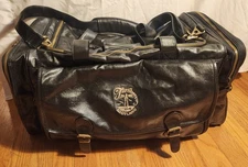 TURNBERRY Scotland Leather Black Duffel Bag excellent condition