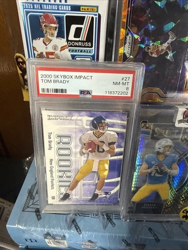 2000 SKYBOX IMPACT #27 TOM BRADY ROOKIE RC PSA 9
